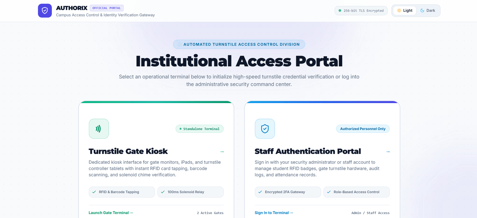 Authorix Institutional Gateway screenshot 1