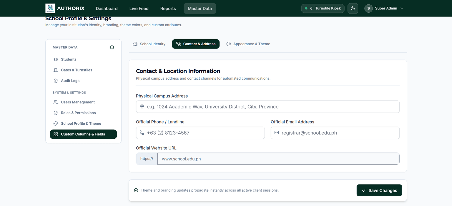 Authorix Institutional Gateway screenshot 12
