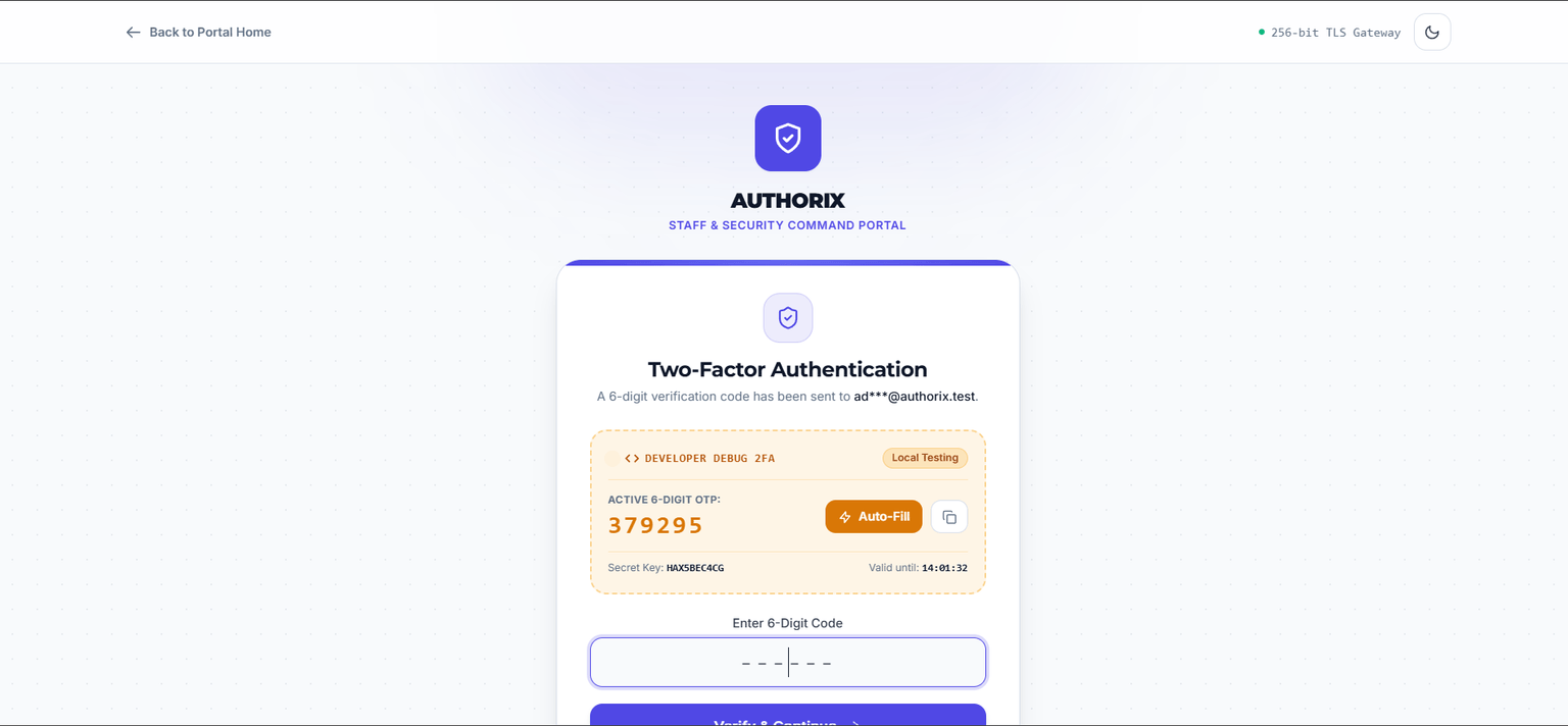 Authorix Institutional Gateway screenshot 3