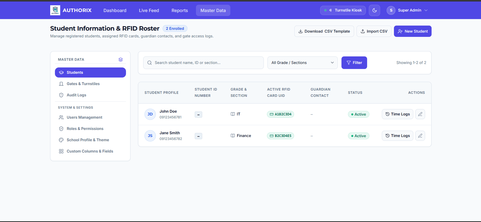 Authorix Institutional Gateway screenshot 5