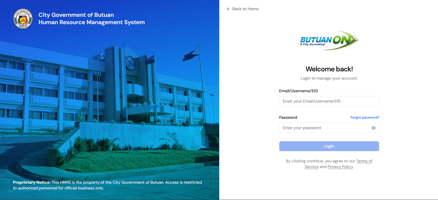 CHRMS Human Resource Portal screenshot 1