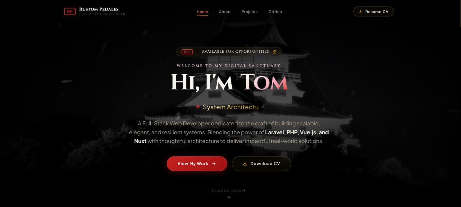 Zen Interactive Portfolio screenshot 1