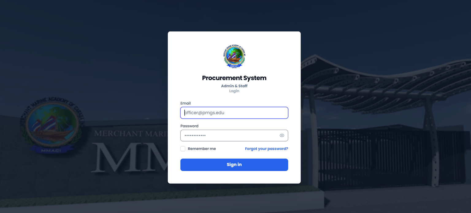 Procurement & Purchase Order System screenshot 1
