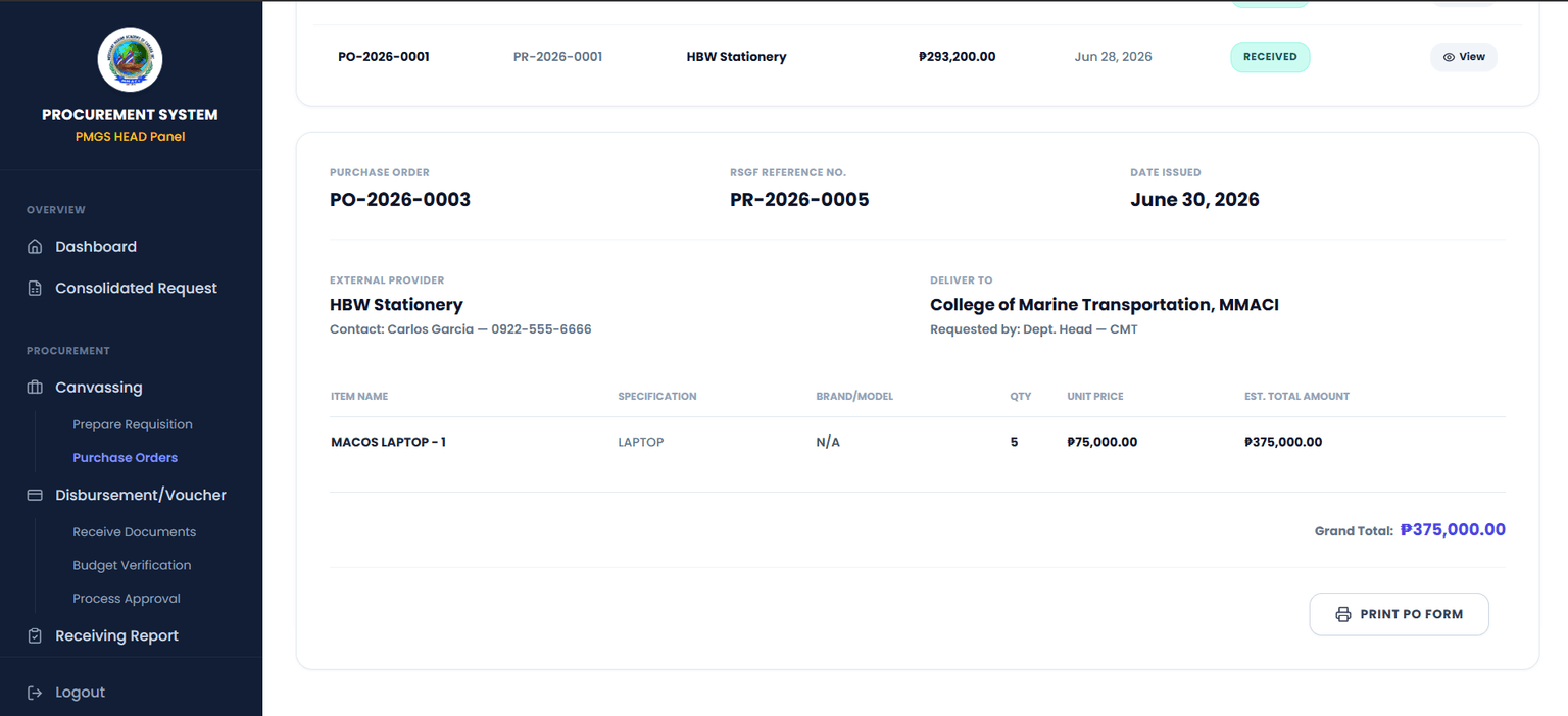 Procurement & Purchase Order System screenshot 5